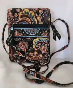 Bolso Bandolera Vera Bradley Kensington Marrón Cachemira Mini Hipster... - Imagen 1 de 20