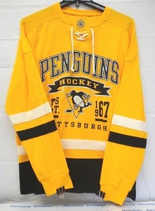 Pittsburgh Penguins Men's L G-III Lace Up Fashion Top Shirt - Picture 1 of 3