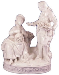 Antique 18thC Meissen Porcelain Couple Figurine Figure Porzellan Figur Marcolini - Picture 1 of 11