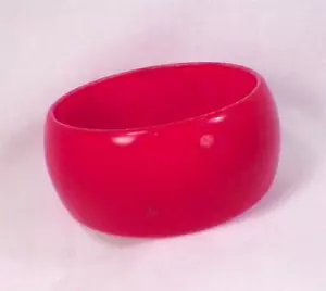 Armreif Armband rot Kunststoff breit Kostüm Mode Schmuck Vintage einige Schuppen - Bild 1 von 4
