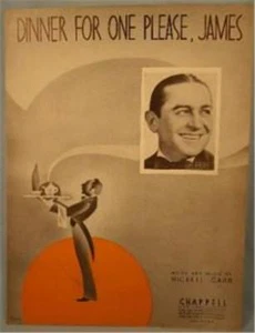 Vintage Sheet Music Dinner For One Please James 1935 Nice Cover To Frame - Picture 1 of 4