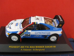 IXO PEUGEOT 405 T16 #204 WINNER DAKAR 1989 nuovo e scatola originale - Foto 1 di 4