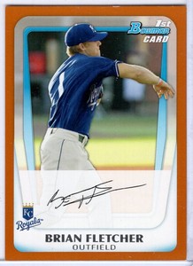 2011 BOWMAN ORANGE #BP103 BRIAN FLETCHER #’D 042/250