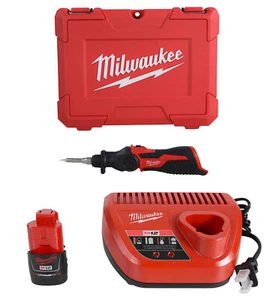 Milwaukee 2488-21 12V Cordless Pivoting Head Soldering Iron Kit - Picture 1 of 10