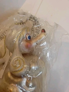 Vintage Christmas Glass Poodle With Dangling Feet NOS - Picture 1 of 7