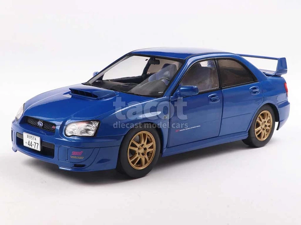 Modellino Auto Solido 1/18 Subaru Impreza WRX STI Sonica Blu 2003