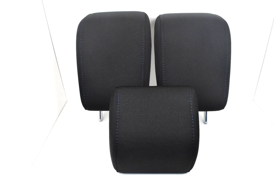 2016-2020 Toyota Yaris iA Rear Seat Black Cloth Left Right Headrest Set of 3 OEM - Image 1 of 4