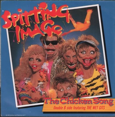 Spitting Image Chicken Song 7" vinyl UK Virgin 1986 7" in pic sleeve SPITW1 - Image 1 of 4