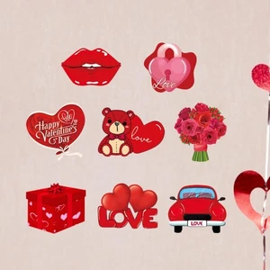 8Pcs Valentine's Day Lollipop Paper Cards Lollipop Decor Candy Package Party - Picture 1 of 7