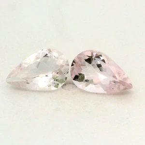 0.65Ct 2 PCS UNTREATED LIGHT PEACH PINK MORGANITE GEMSTONE FROM BRAZIL - Picture 1 of 1