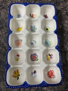 The Pioneer Woman Celia Stoneware Egg Holder Tray Country Farmhouse Core - Picture 1 of 3
