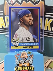 Francisco Lindor 2025 Topps Heritage Dark Blue Border #229 Mets - Bild 1 von 2