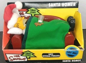 VTG Homer Simpson Christmas Animated Snoring Santa Homer In Display Box Works - Picture 1 of 12