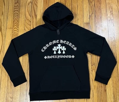 Sudadera con Capucha Negra Hollywood Bordada Taco King Triple Cross Chrome Hearts Mediana Foto 1 de 4