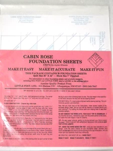 Cabin Rose Foundation Sheets by Lynn Graves Paper Piecing Makes 30 7" Blocks F1 - Picture 1 of 3