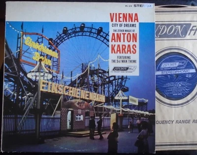 ANTON KARAS, Vienna City Of Dreams USA/UK 1st press Exc- LP FREE SHIP Third Man - Image 1 of 2