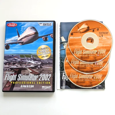Microsoft Flight Simulator 2002: Professional Edition - Complete, 3-Disc - PC CD - Image 1 of 3