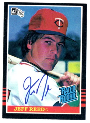 1985 DONRUSS JEFF REED MINNESOTA TWINS Autographed Signed Auto Rookie Card #30 - Image 1 of 2
