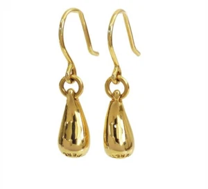 Vintage Tiffany & Co. Elsa Peretti Teardrop Earrings in 18k Yellow Gold FastShip - Picture 1 of 5