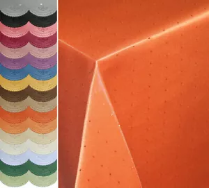 Tischdecke eckig 130x220 cm Punkte Tafeltuch bügelfrei fleckenabweisend modern - Bild 1 von 19