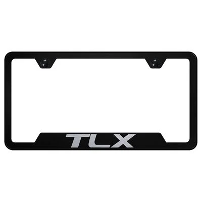 Marco de matrícula recortado con logotipo grabado láser Acura TLX Foto 1 de 3