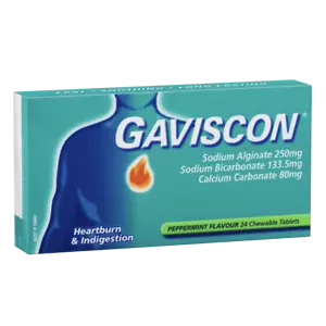 Gaviscon Heartburn & Indigestion Relief 24 Chewable Tablet - Peppermint - Picture 1 of 2