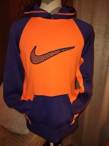 NIKE THERMA FIT PULL OVER HOODIE SIZE M . BLUE AND ORANGE. - Picture 1 of 6