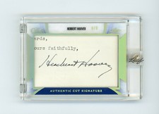 Herbert Hoover 2018-19 Leaf Pearl Signature Cuts 8/9 Legendary Autograph 2019 SP