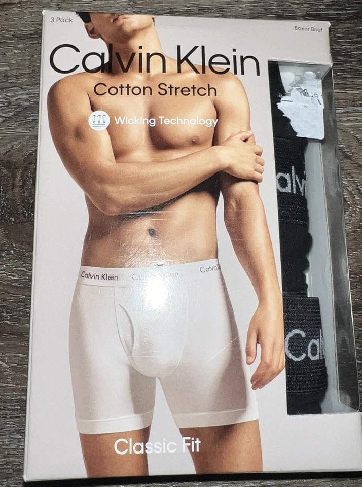 Calvin Klein Men's Boxer Briefs Underwear 3-pairs Black Sz XL NB2616