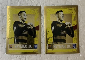 (2)2016-17 Panini FIFA 365 Neymar Barcelona Gold Foil Sticker #5 MINT FAST SHIP - Bild 1 von 3