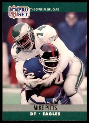 1990 Pro Set Mike Pitts Philadelphia Eagles #611 - Image 1 of 2