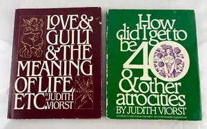 Lot of 2 Hardcover Books by Judith Viorst, Love & Guilt & The Meaning if Life.. - Picture 1 of 13