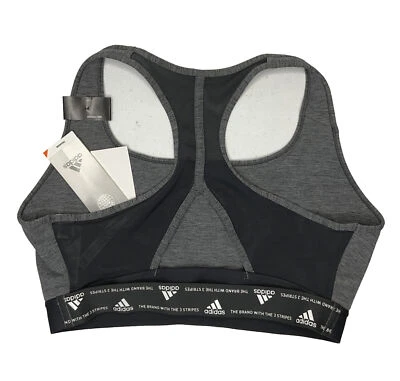 Adidas Sports Bra Powerreact Training Medium-Support Athletic HE0118 Sz MDD NWT - Image 1 of 4
