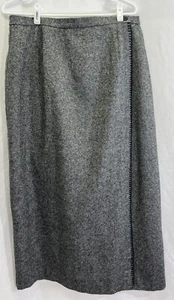 Requirements sz14 vnt Wool Blend maxi wrap skirt Button closure made in USA - Picture 1 of 8