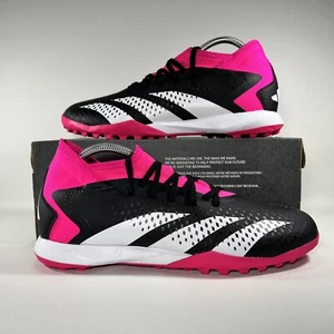 Adidas Predator Accuracy.3 Turf Black Pink White Boot Men Shoe Athletic Sneakers - Picture 1 of 11