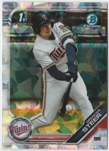 2019 Bowman Chrome Draft Sapphire Edition #BDC-153 Spencer Steer RC Rookie REDS - Picture 1 of 2