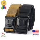 Quick Button Release Buckle Military Belt Strap Tactical Rigger Waistband