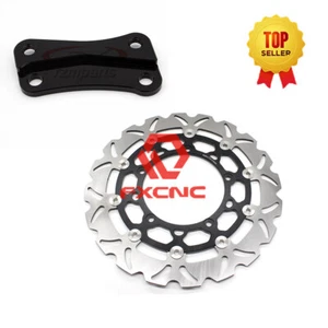 For Yamaha YZF R3 R25 2015 2016 Aluminum Front Brake Disc Rotor Black w/bolts - Picture 1 of 12