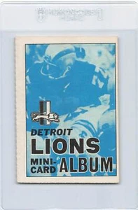 1969 Topps Mini-Album Inserts #6 Detroit Lions EX/MT *26 - Picture 1 of 2