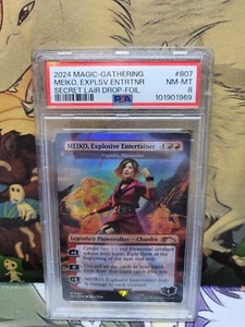 2024 Magic the Gathering Secret Lair Meiko, Explosive Entertainer Foil PSA 8 - Bild 1 von 2