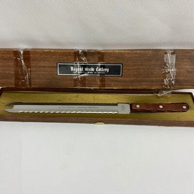 Cuchillo dentado de colección Regent Centurion Miracle Worker SS Japón 9,75" hoja de madera Dbl Foto 1 de 4