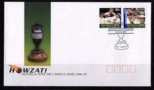 Australia Wins The Ashes 2006-07 2007 conjunto de 2 FDC internacionales, como nuevo - Imagen 1 de 1