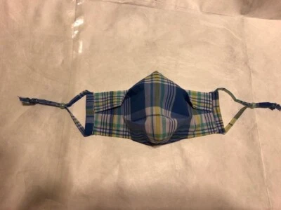 Men Face Mash Soft Plaid Cotton Double Layer Cloth Fashionable Reusable Washable - Image 1 of 4