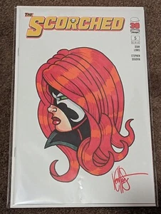 Scorched (2022) 5 Signed & Head Sketch Remarked  Ken Haeser DF COA Image Comics - Picture 1 of 2