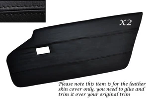 Schwarz Stich 2X Komplett Türverkleidung Leder Skin Cover Für Lotus Elan +2 - Bild 1 von 3