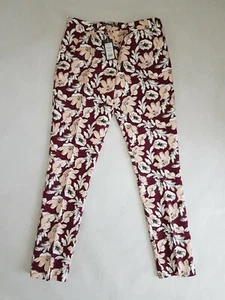Laura Ashley Mulberry Floral slim leg Trousers - UK 12 - NEW - Picture 1 of 9