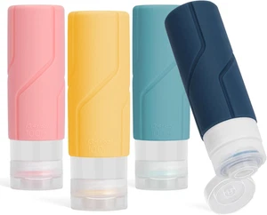 Alyvisun 4 Piezas Botes Viaje Rellenables 100Ml, Botellas De Viaje Silicona a Pr - Imagen 1 de 12