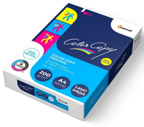 Mondi Color Copy Kopierpapier DIN A4 Weiß 200g/m² 5x250 Blatt EAN 9003974003160