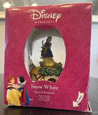 RARO Disney Blancanieves 7 Enanos Globo de Nieve Musical Escuchar a Sinsonte Nuevo  Foto 1 de 4