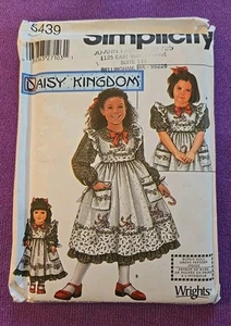 Simplicity 5439 Daisy Kingdom Girls Dress Pattern AA 3 4 5 6 & 18" Doll FF Uncut - Picture 1 of 8